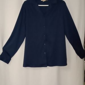Dark blue long sleeves blouse